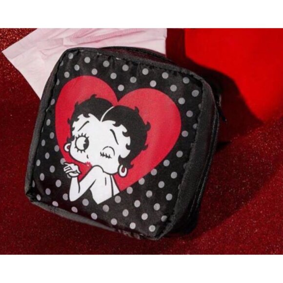 Betty Boop Cute Storage Pouch Bag – Retro Makeup, Sanitary, Electronics, Travel - Picture 2 of 4